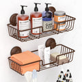 2 Pack Bronze Suction Cup Shower Caddy