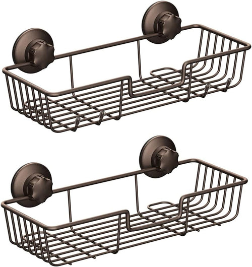 2 Pack Bronze Suction Cup Shower Caddy
