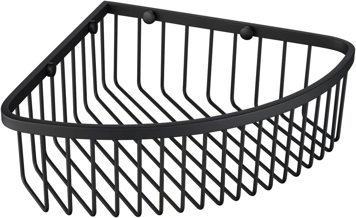 Matte Black Wall Mount Shower Corner Caddy