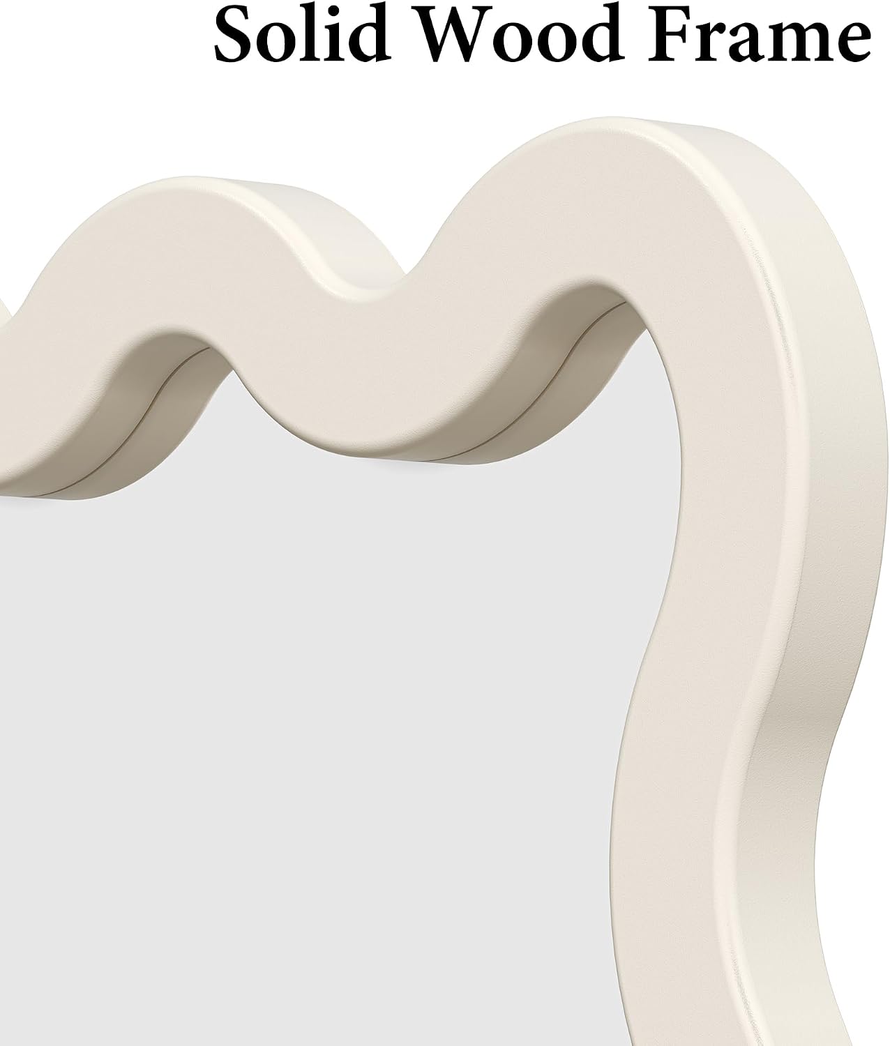 Wavy Solid Wood Aesthetic Wall Mirror