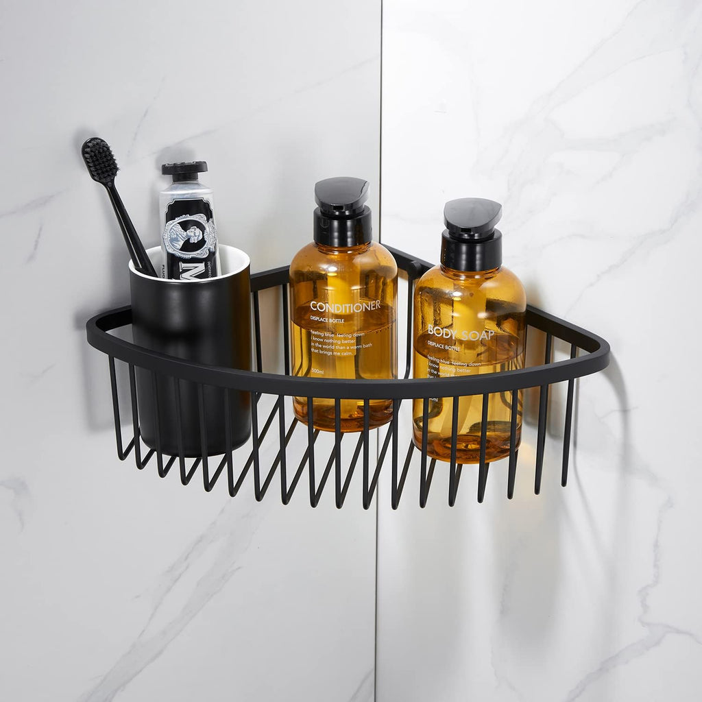 Matte Black Wall Mount Shower Corner Caddy