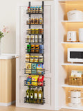 Black Metal 9-Tier Door Pantry Organizer