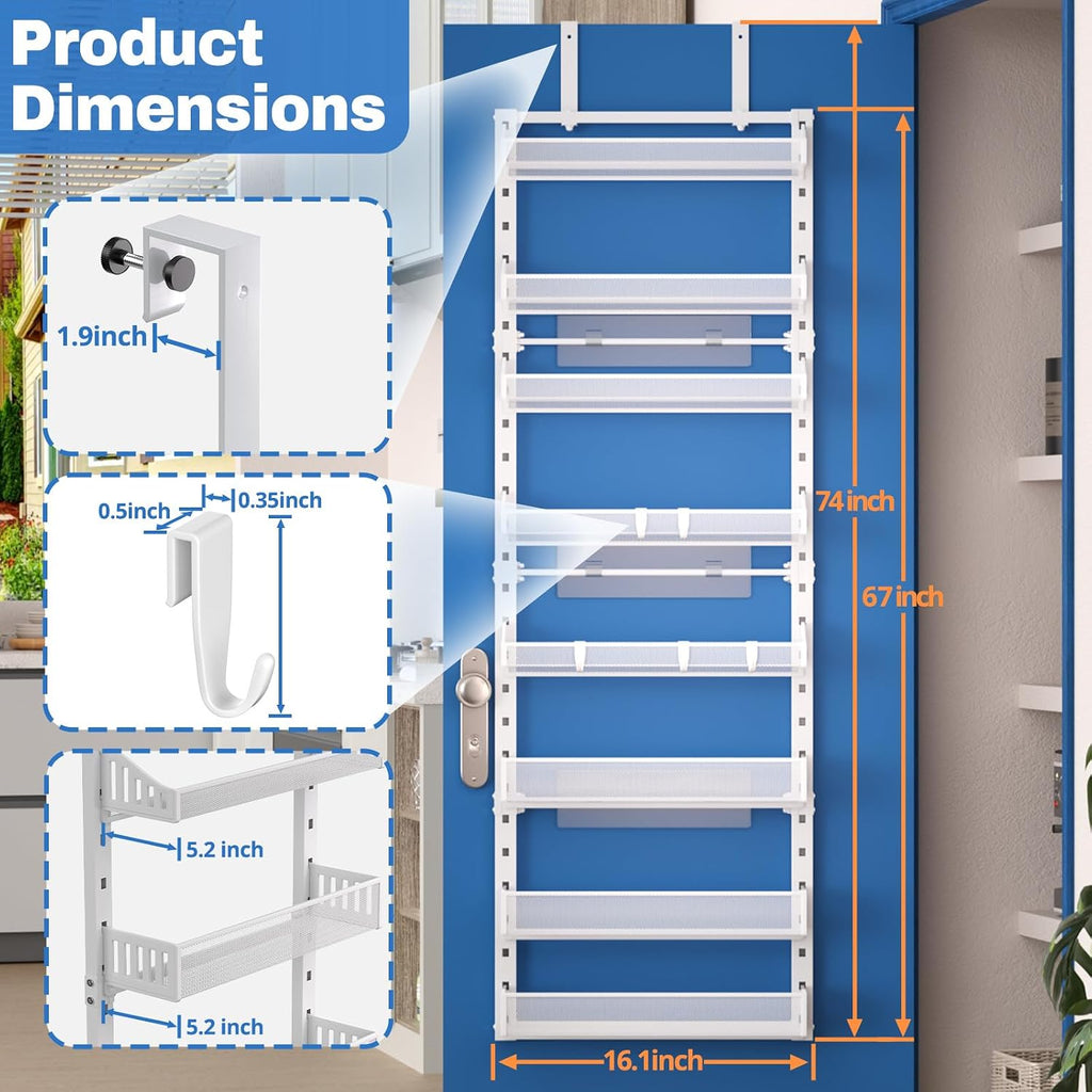 Dual Use 8-Tier Door Spice Rack