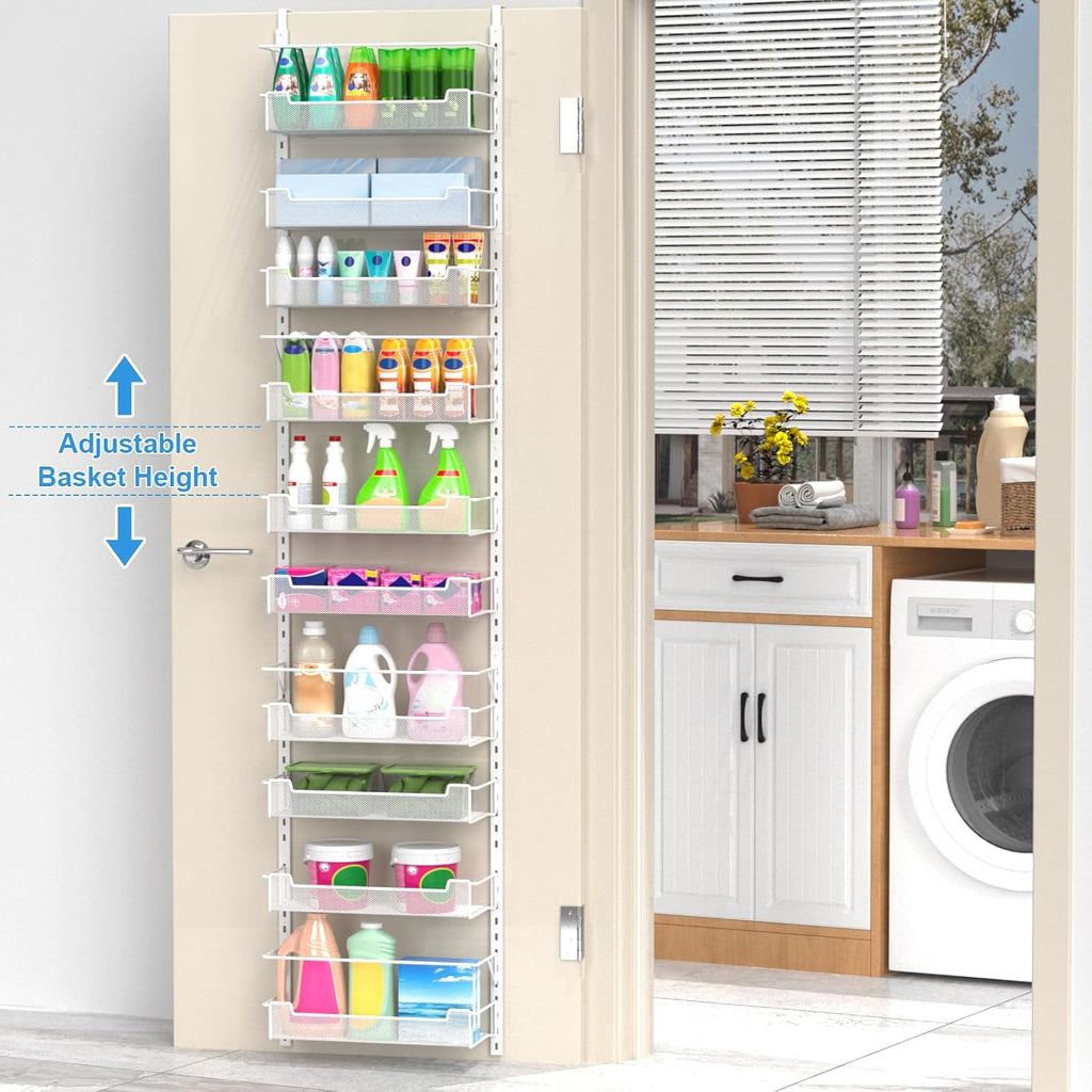 White Over Door Pantry Storage Organizer
