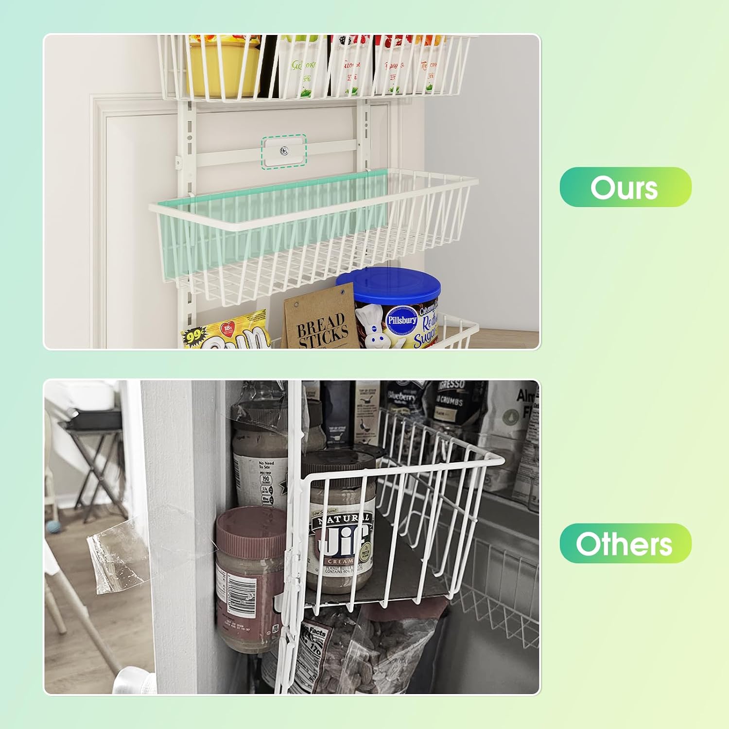 White Metal 9-Tier Door Spice Organizer