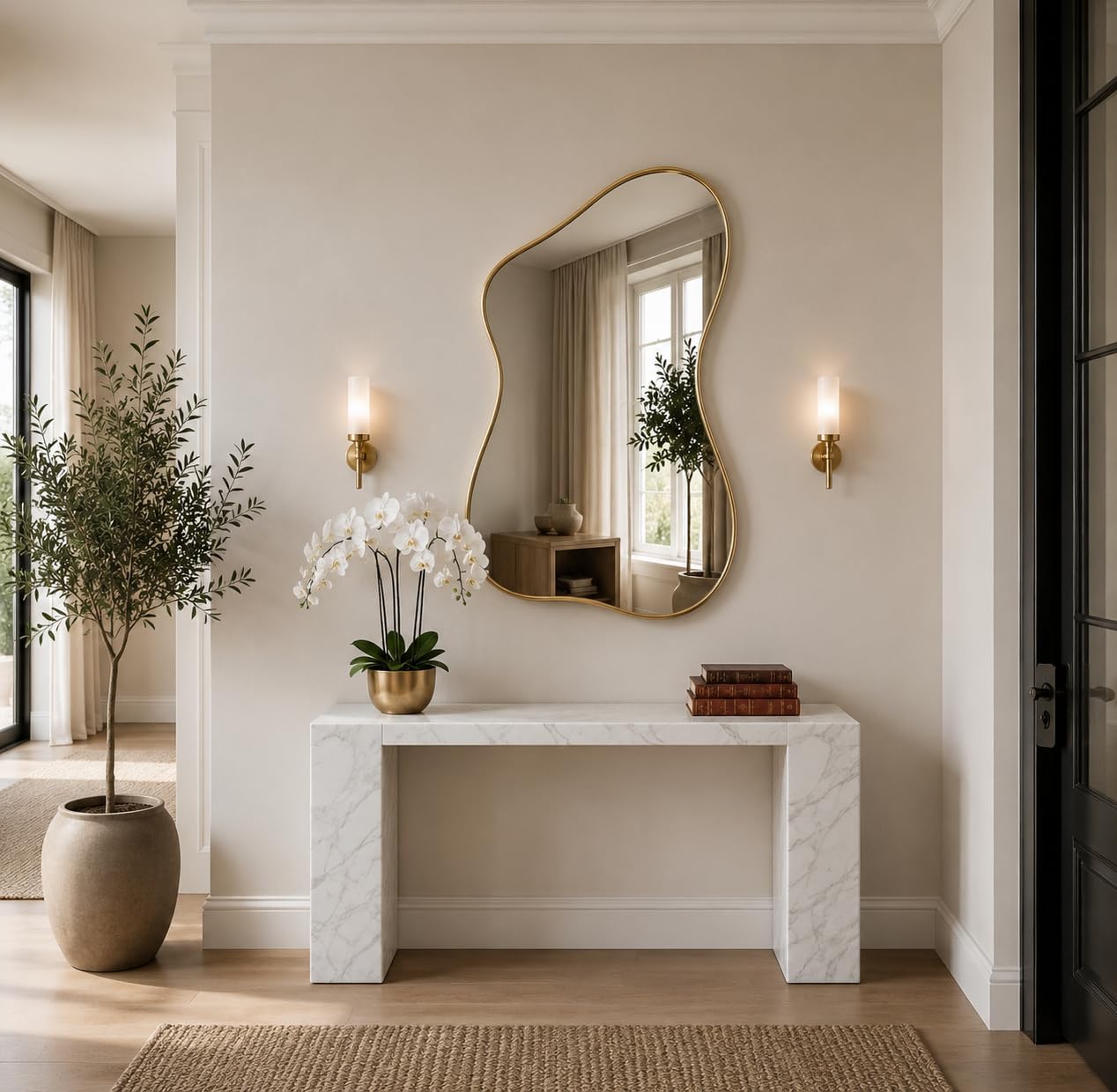 Gold Organic Irregular Wall Mirror