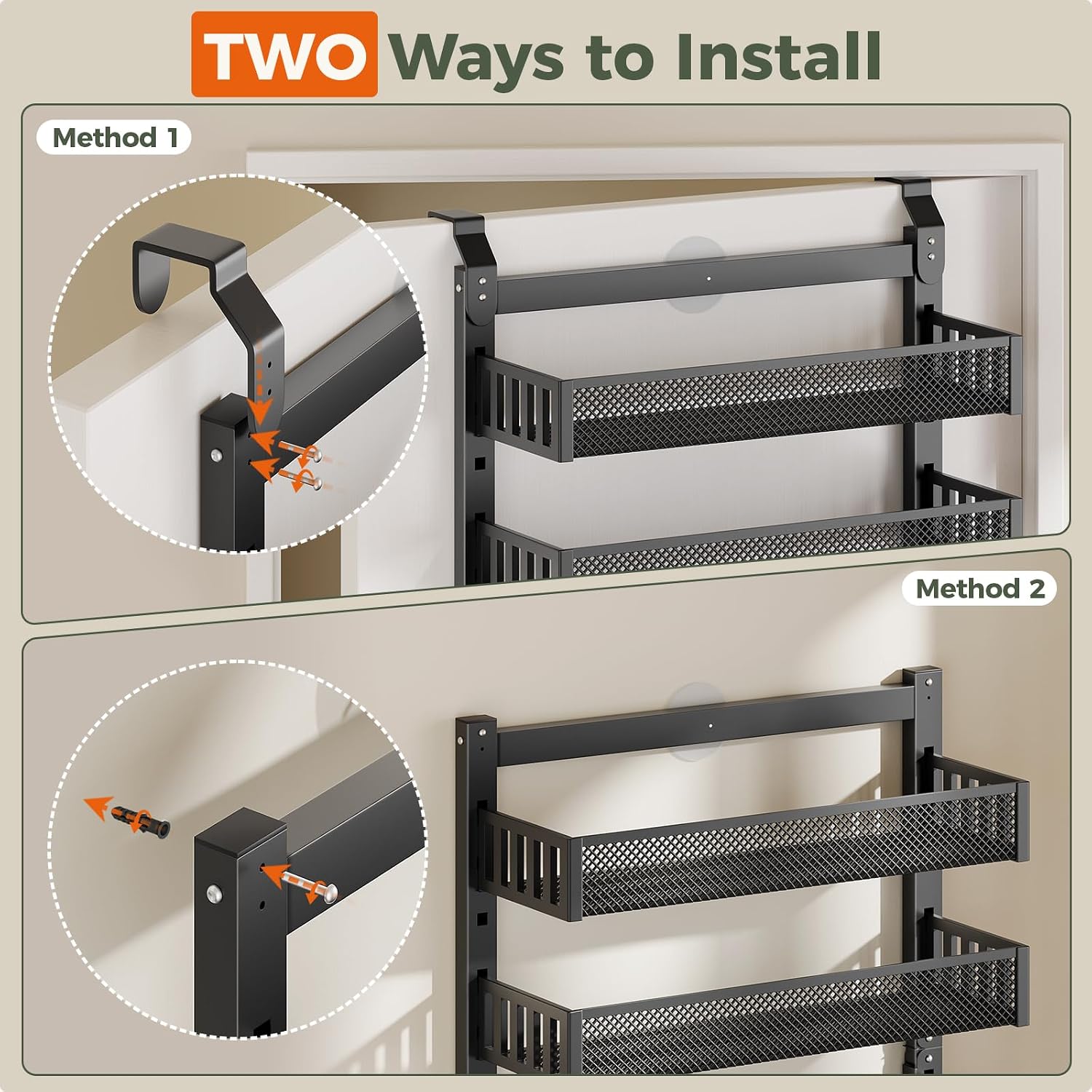 8 Tier Dual Use Door Storage Organizer
