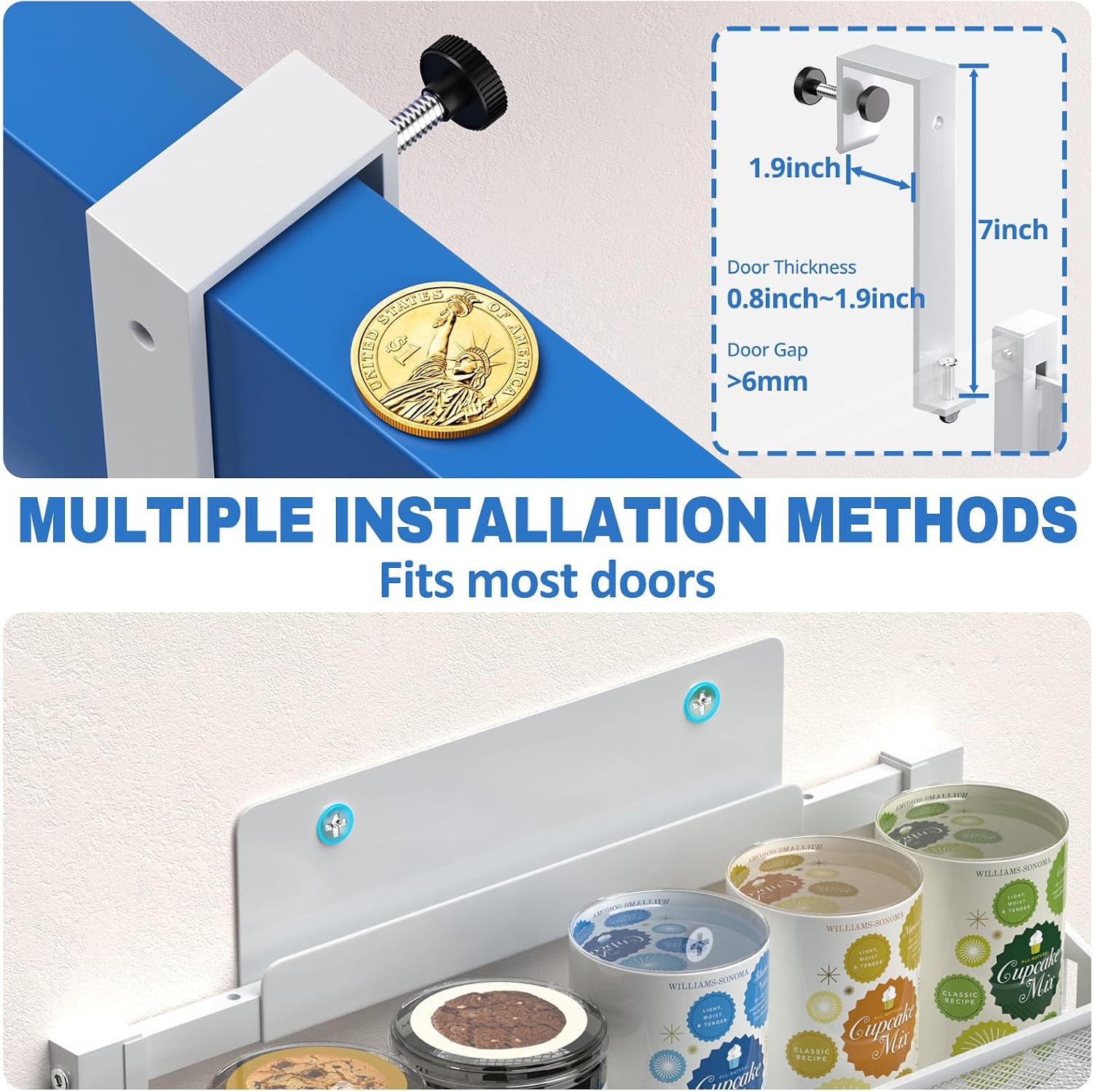 Dual Use 8-Tier Door Spice Rack