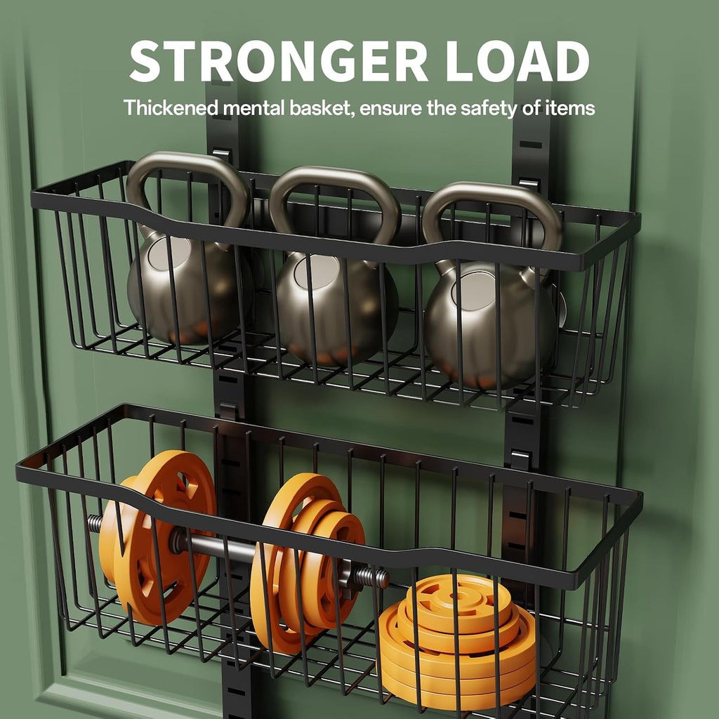 Black 8-Tier Metal Door Pantry Organizer