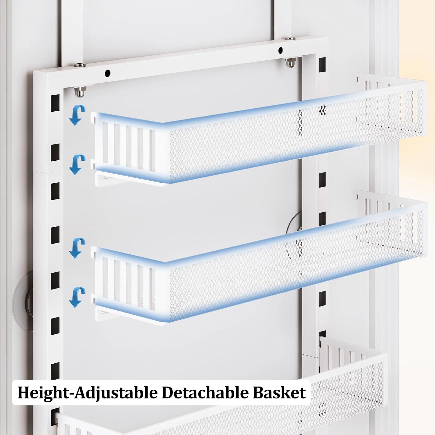 White 8-Tier Door Pantry Storage Rack