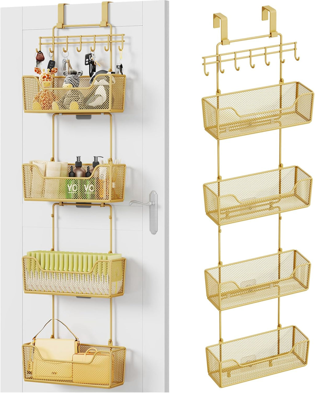4 Basket Over Door Hanging Organizer