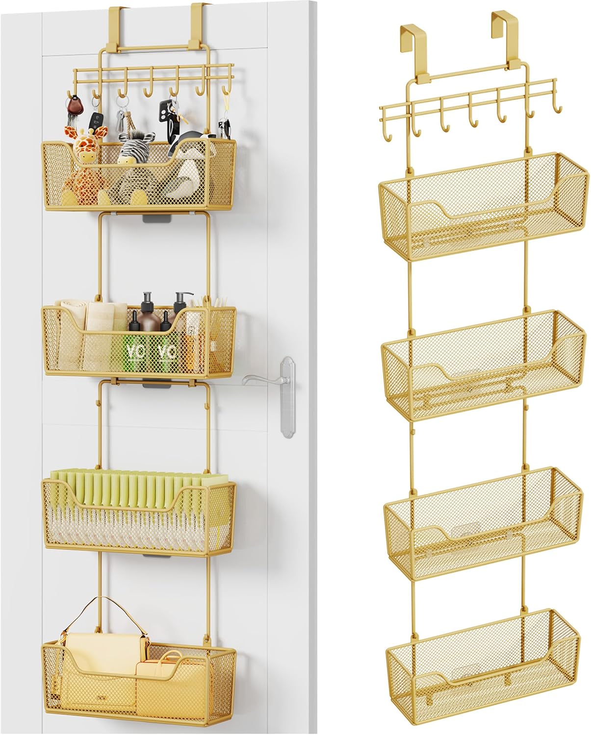 4 Basket Over Door Hanging Organizer