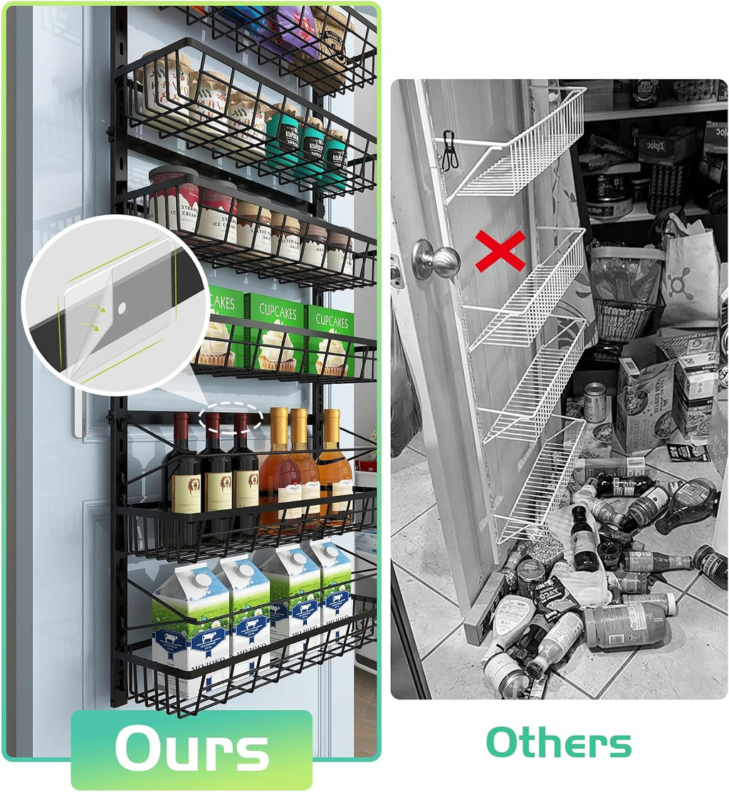Black 10-Tier Door Pantry Organizer