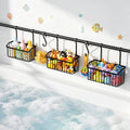 Black Over-Tub Kids Bath Toy Storage Rack
