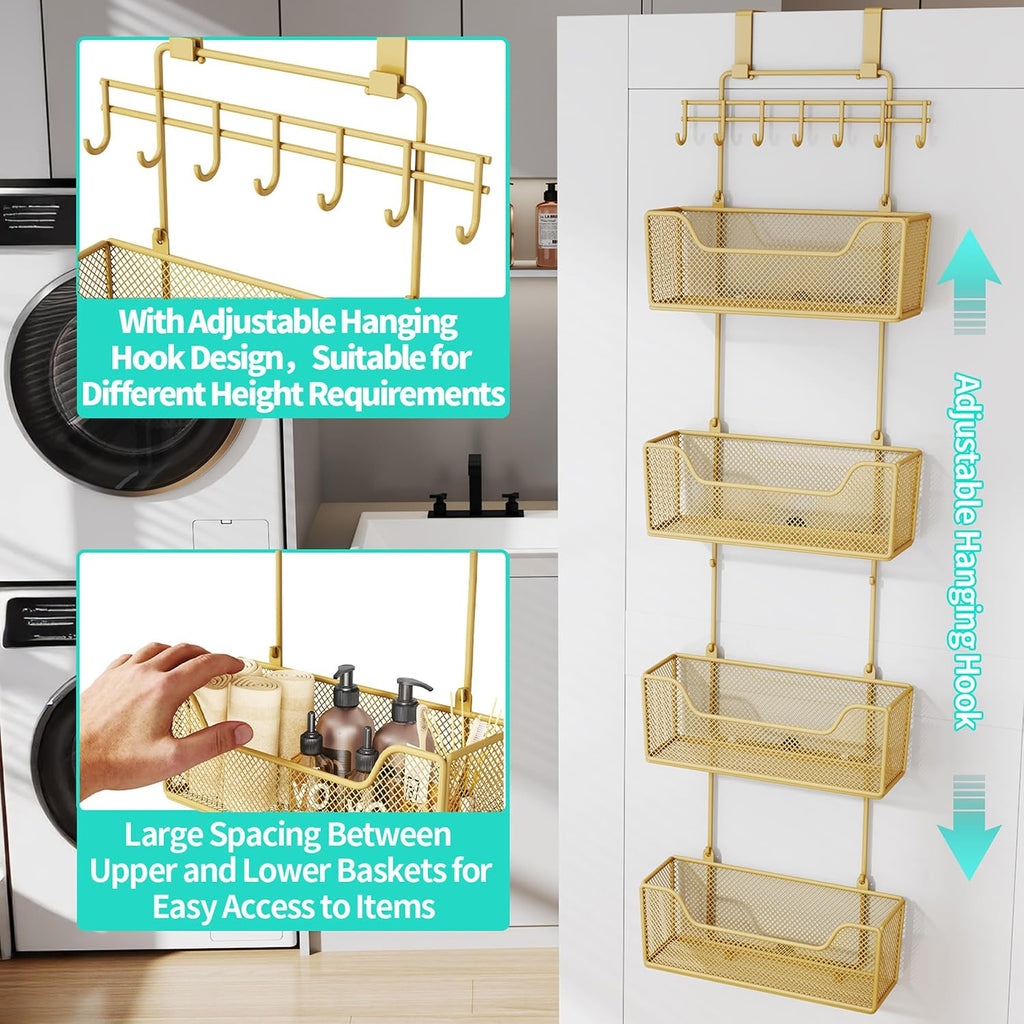 4 Basket Over Door Hanging Organizer