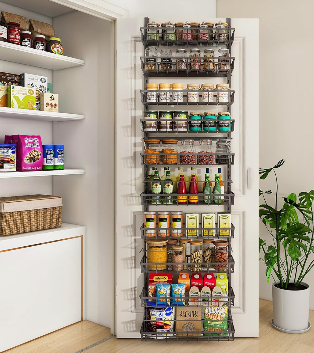 Black 10-Tier Door Pantry Organizer