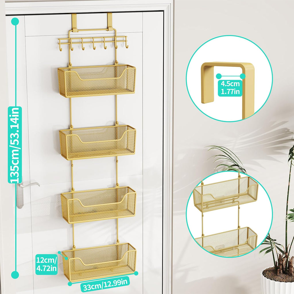 4 Basket Over Door Hanging Organizer