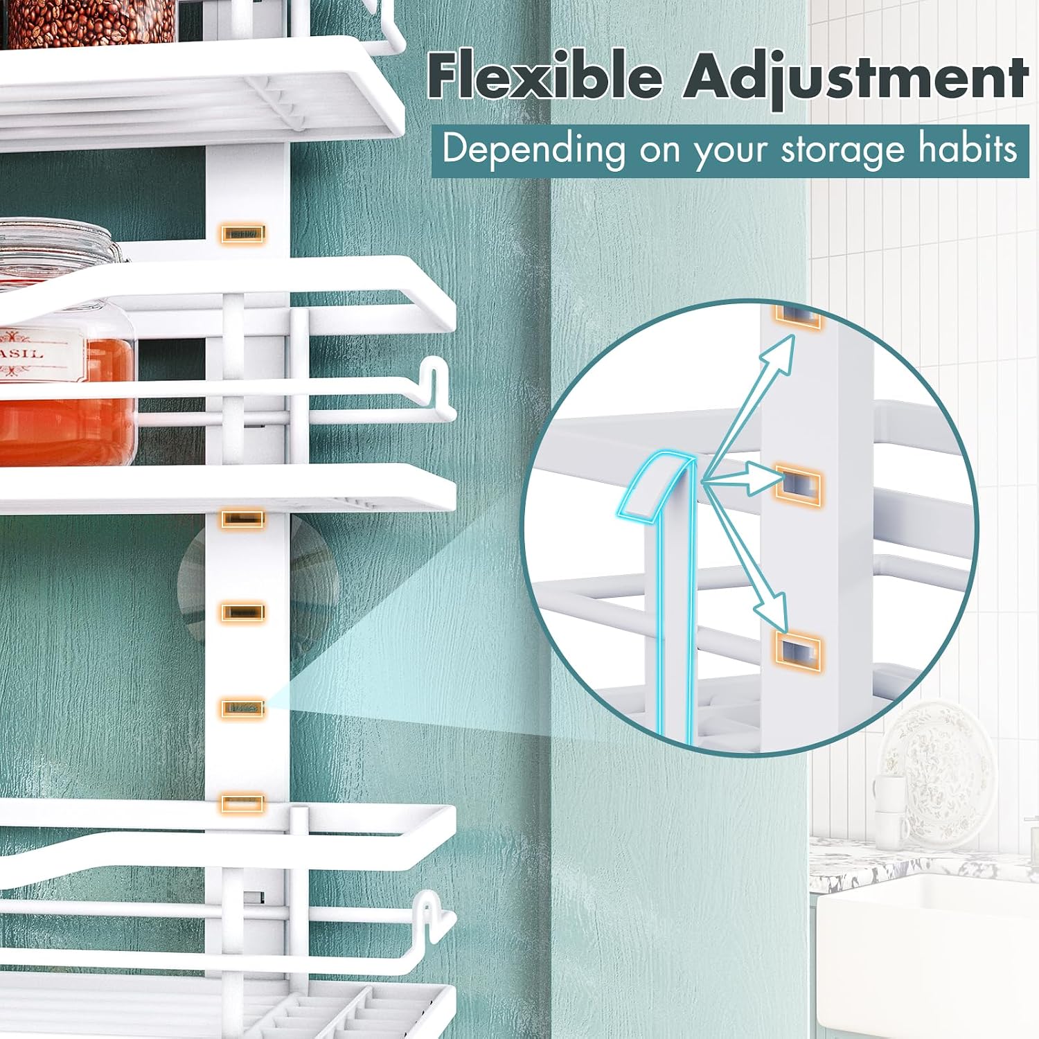 Metal 9-Tier Door Pantry Organizer